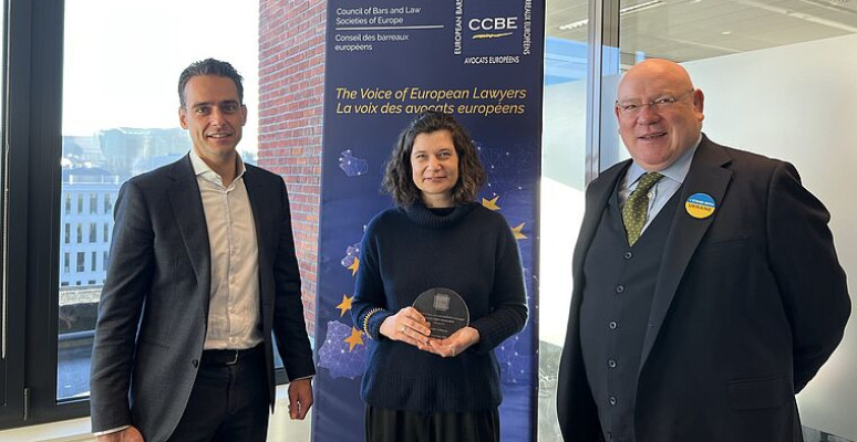Nadia Volkova is awarded with CCBE Human Rights Award 2022