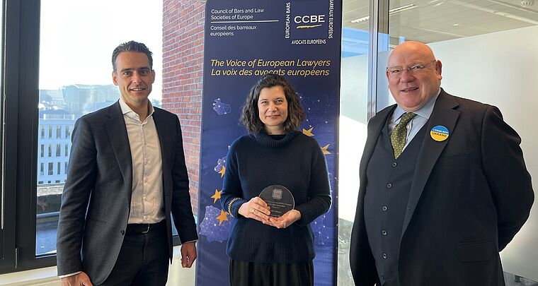 Nadia Volkova is awarded with CCBE Human Rights Award 2022