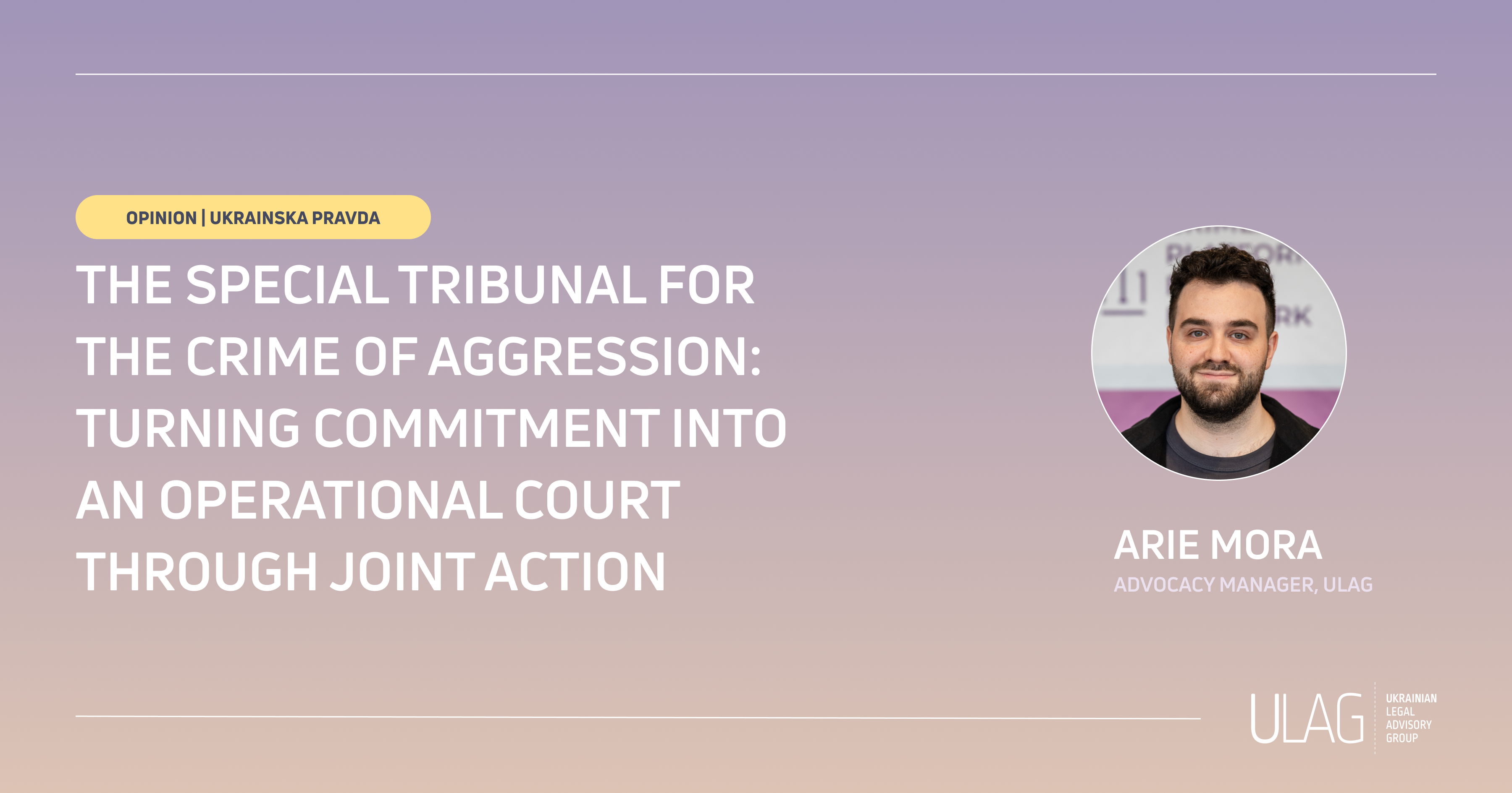 The Special Tribunal for the Crime of Aggression: Turning Commitment into an Operational Court Through Joint Action